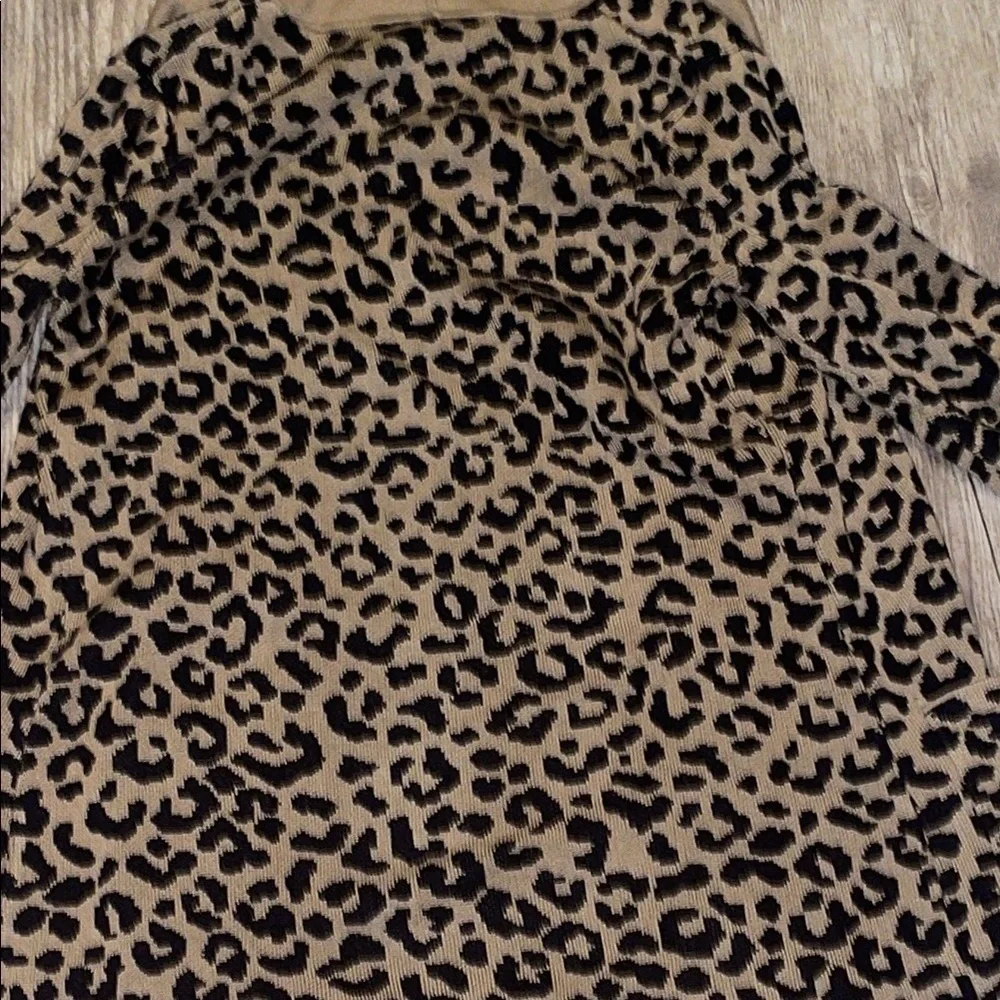 Leopard Print Open Front Sweater